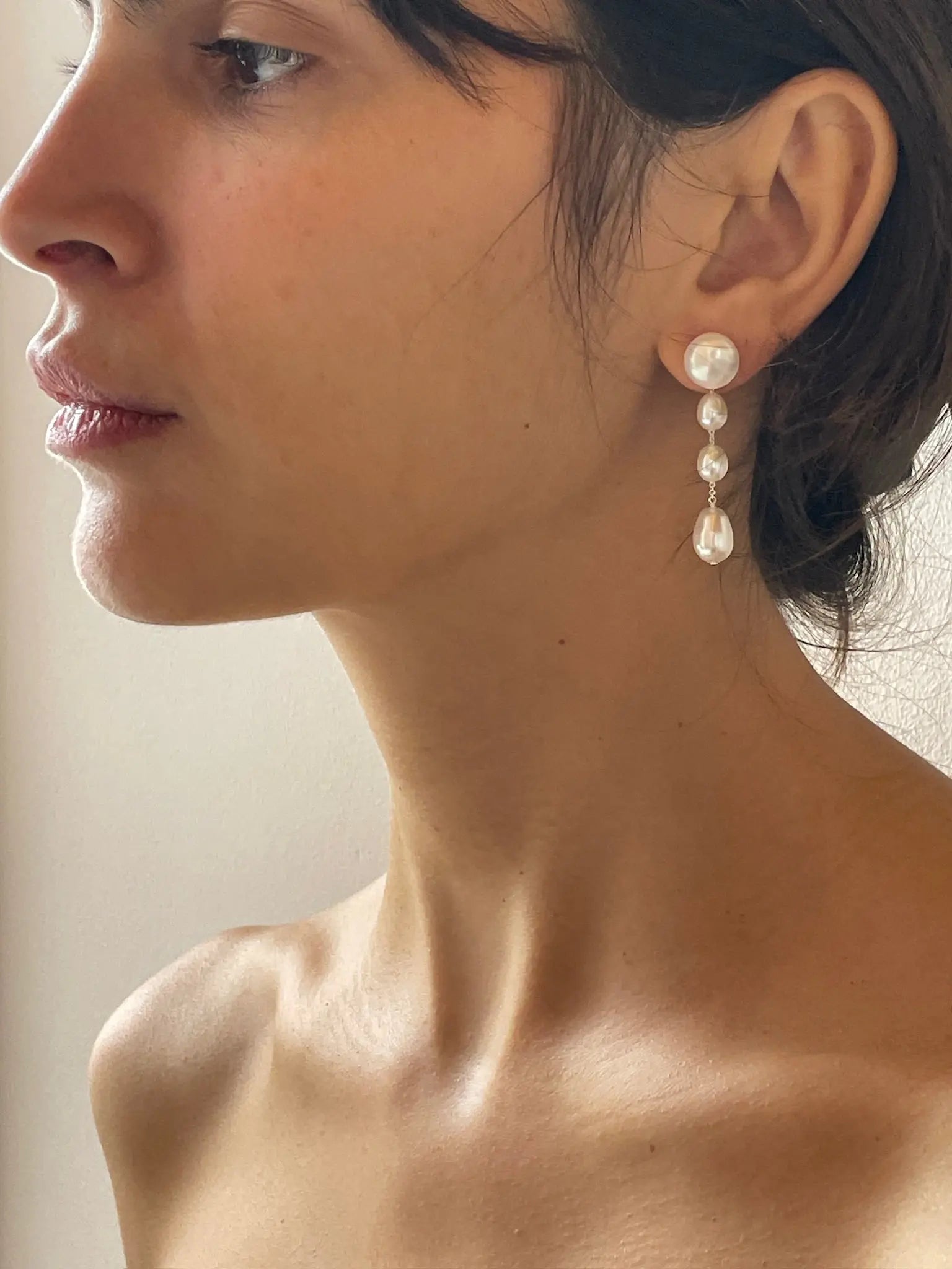 Large Eleanor Earrings, Pearl SOPHIE BUHAI