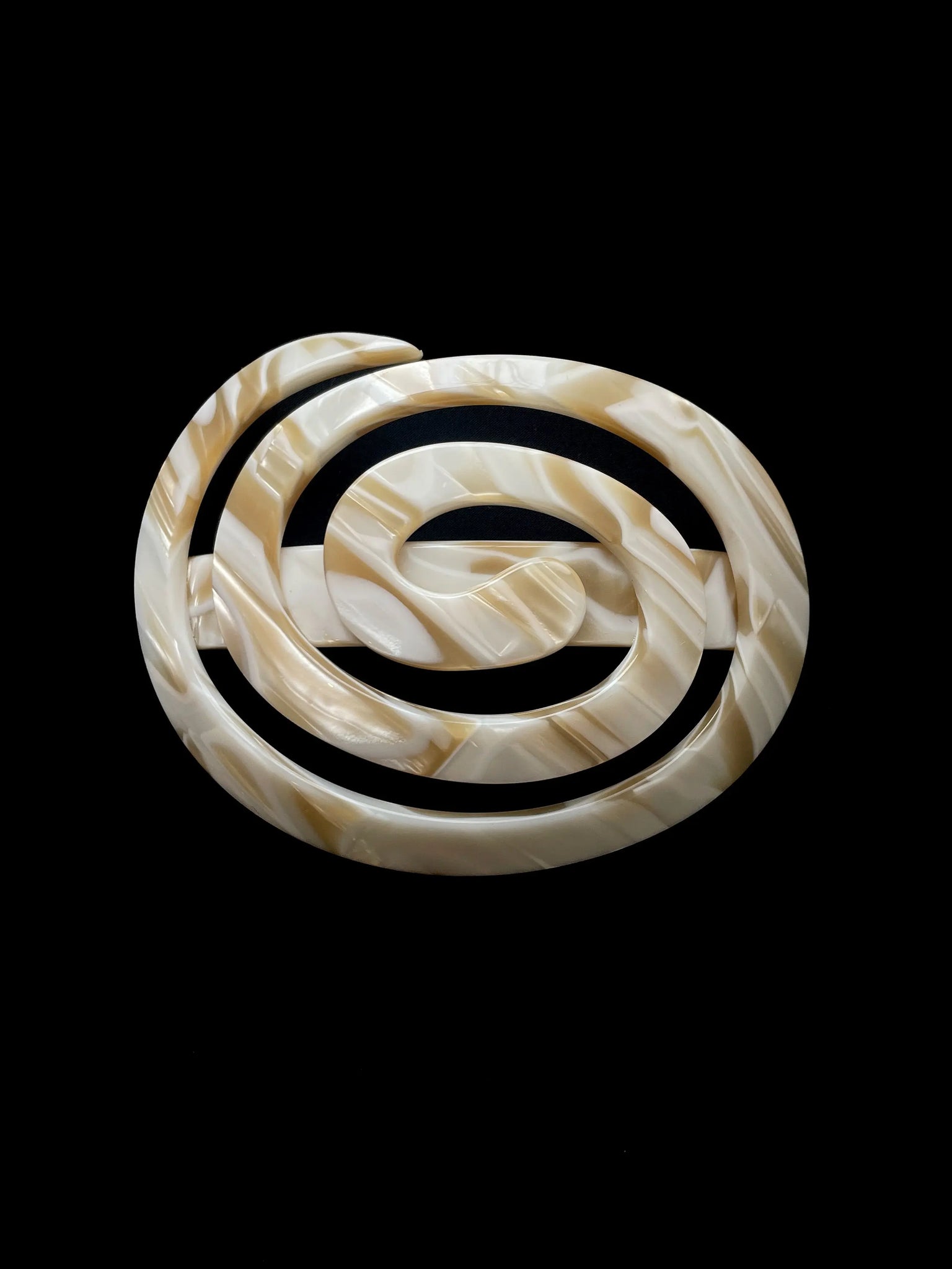 Spiral Hair Clip, Ecru EMILY DAWN LONG